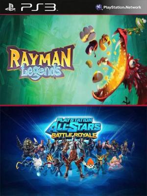 2 juegos en 1 Rayman Legends Mas PlayStation All-Stars Battle Royale PS3