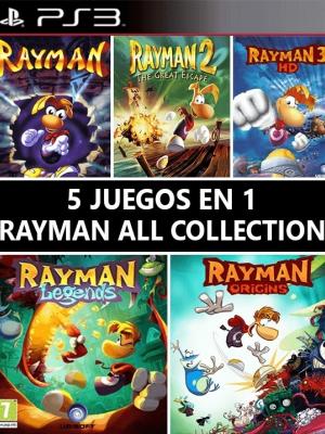 5 juegos en 1 Rayman Legends Mas Rayman Origins Mas RAYMAN Mas Rayman 2 The Great Escape Mas RAYMAN 3 HD PS3