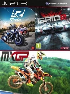 2 juegos en 1 RIDE Mas GRID 2 Mas MXGP - The Official Motocross Videogame PS3